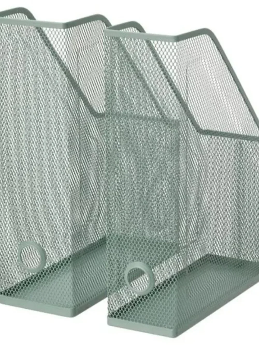 Mint Green IKEA Mesh Metal Magazine File 2 Pieces - Picture 2 of 4